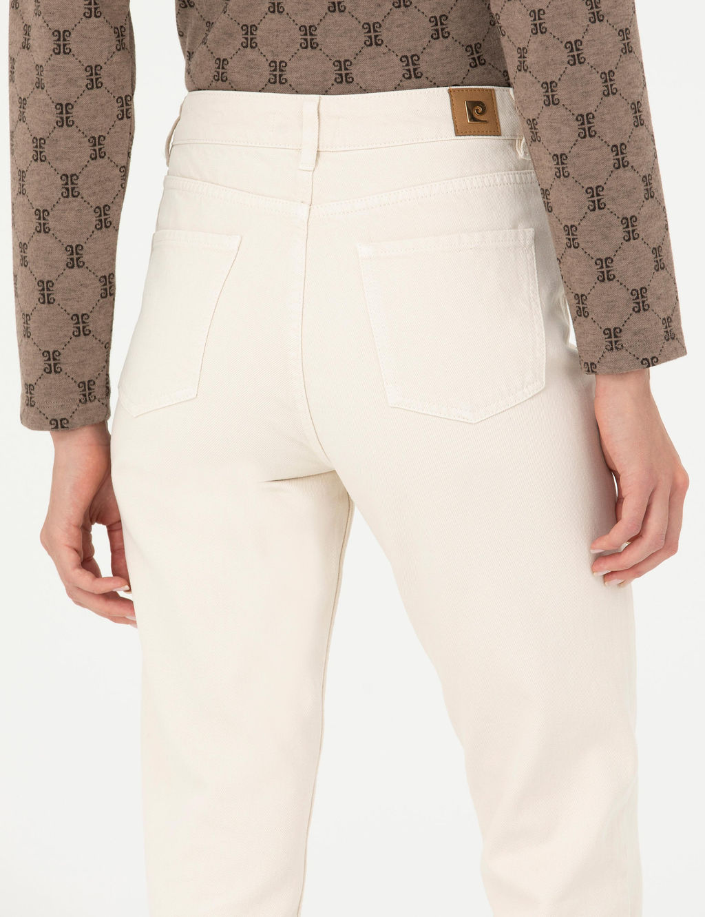 Krem Mom Fit Jean Pantolon