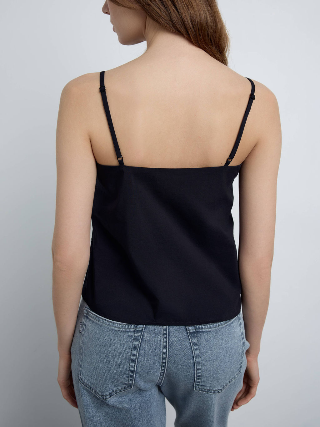 CONTE Топ на тонких бретелях с вышивкой ришелье LTT 2338 black black