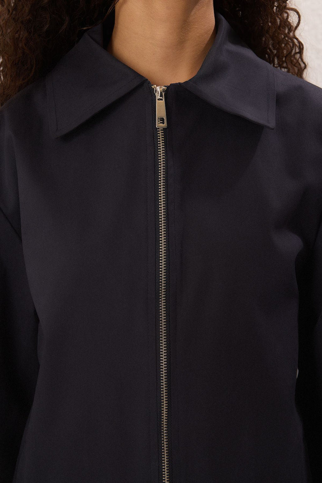 TRENDYOLMILLA Lacivert Oversize Ince Ceket Mont TWOSS25MO00014  фото 3