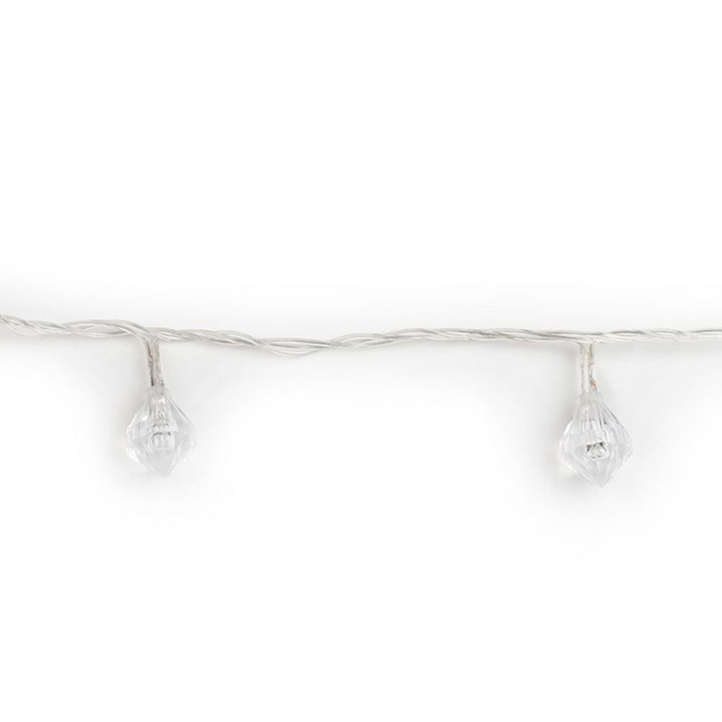 ULD-S0700-050/DTA WHITE IP20 DIAMONDS Гирлянда светодиодная Бриллианты, с контроллером, 7м. 50 светодиодов. Белый свет. Провод прозрачный. TM Uniel. - Volpe фото 5