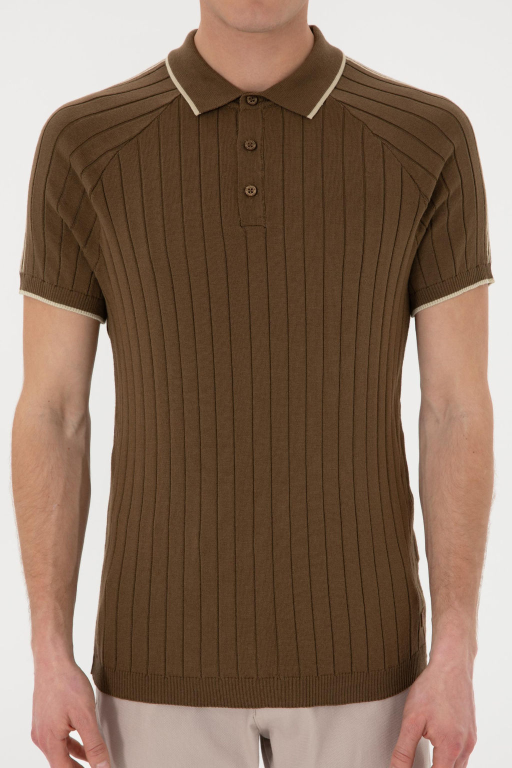 Erkek Slim Fit Bisiklet Yaka Haki Ti__rt - U.s. polo assn фото 6