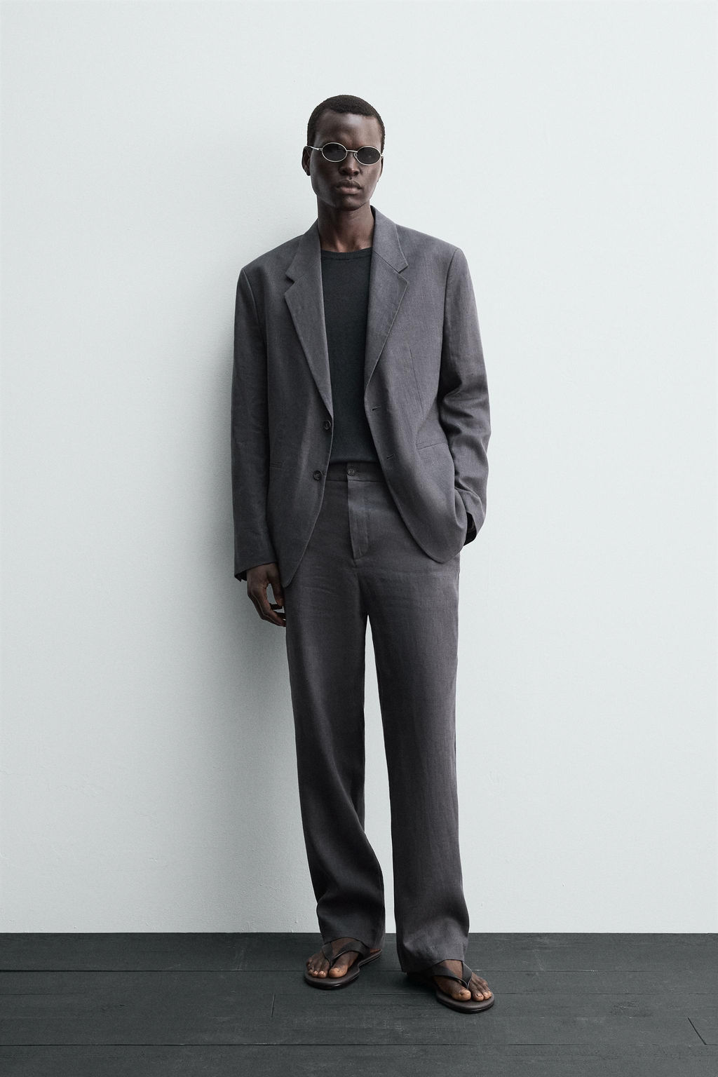 100% LINEN SUIT TROUSERS