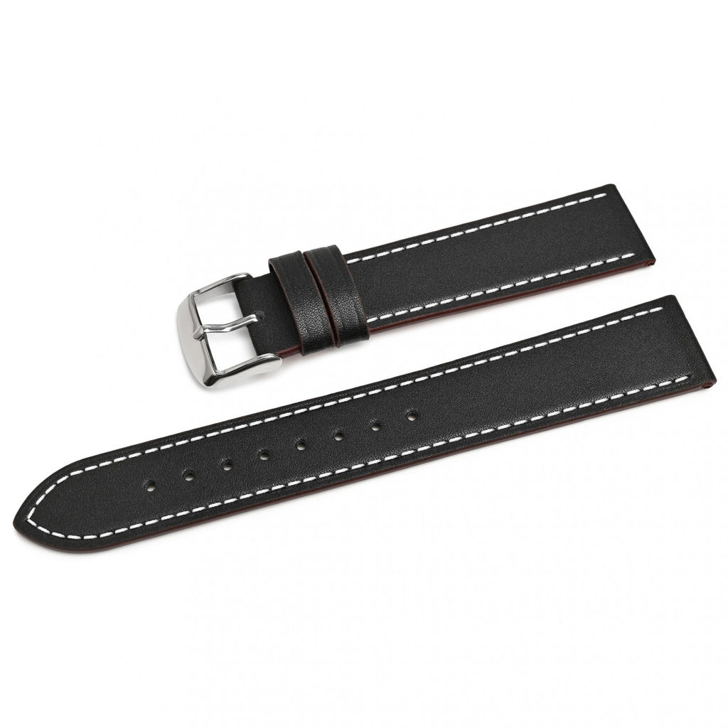 Ремешок натуральная кожа C21-16black-grey-XL