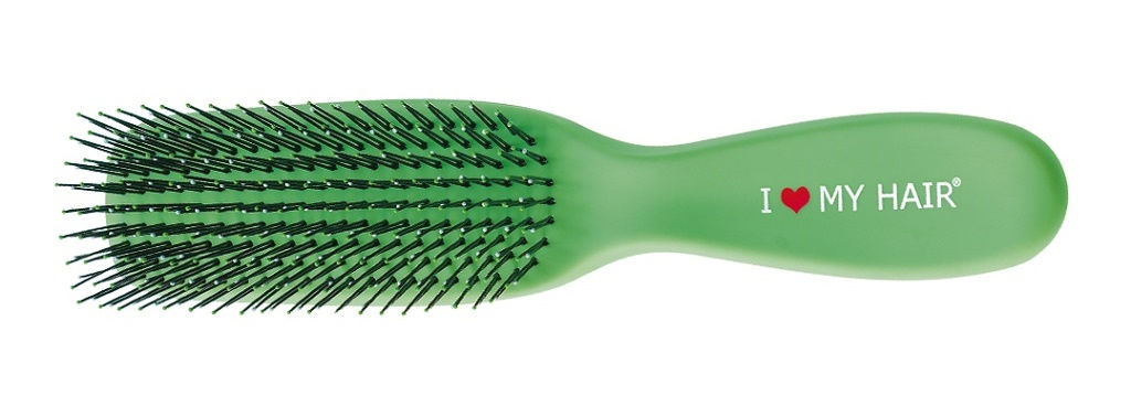 ILMH Spider Soft 1503S Зеленая матовая Щетка для бережного распутывания волос, 17 см - I love my hair фото 2