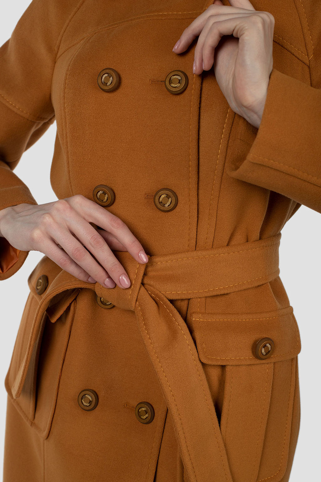 01-05422 Пальто женское демисезонное (пояс) - Империя пальто фото 8