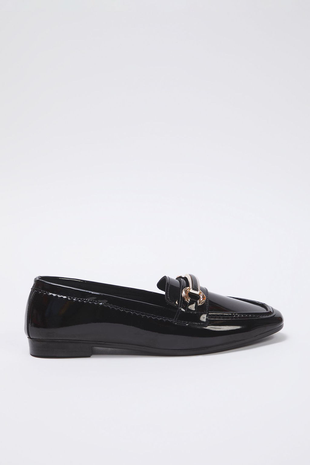 Trendyol Shoes Siyah Metal Aksesuar Detayl? Rugan Ekstra Rahat Kad?n Loafer Ayakkab? TAKSS25LA00015 - Trendyolmilla фото 9