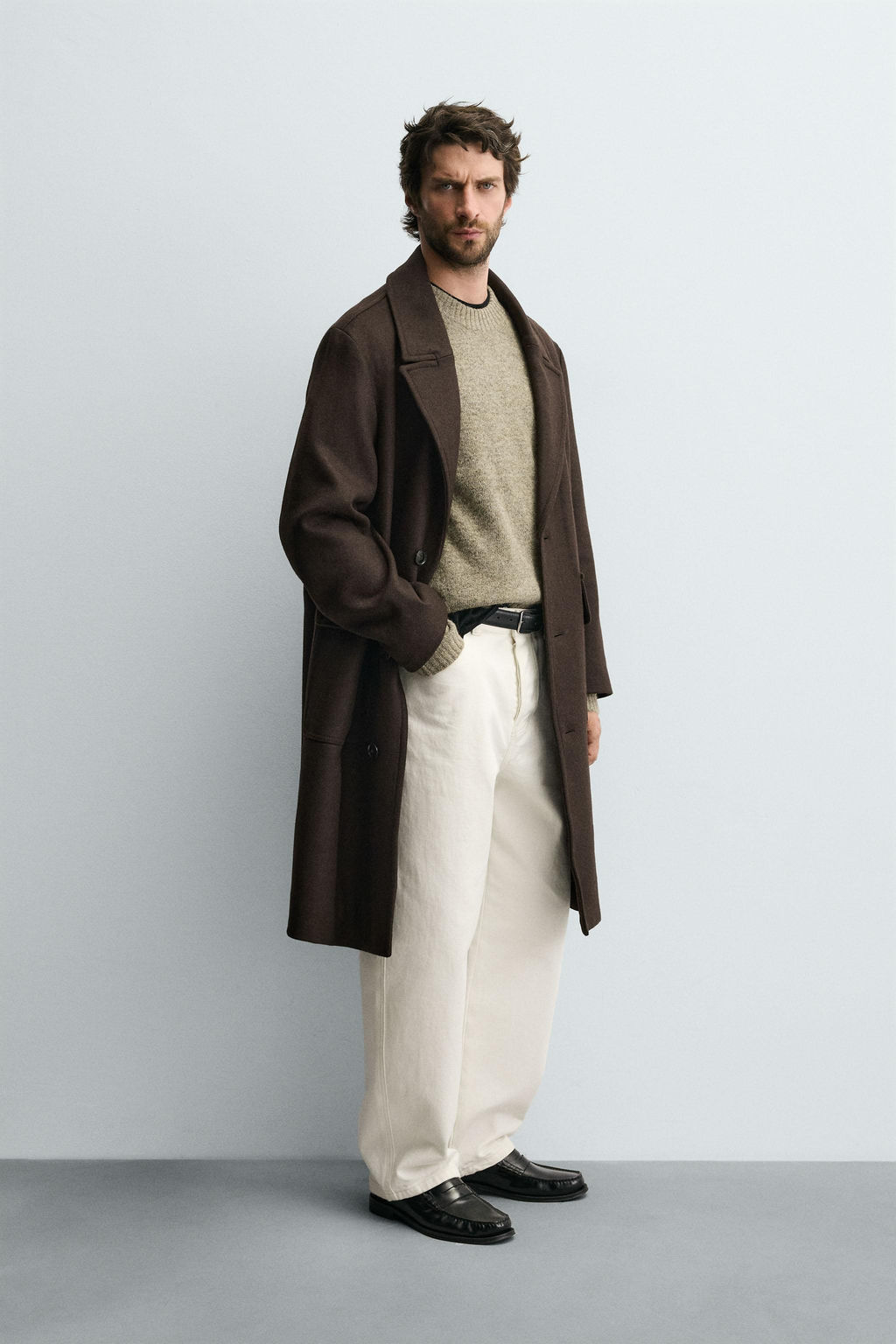 RELAXED FIT WOOL COAT
