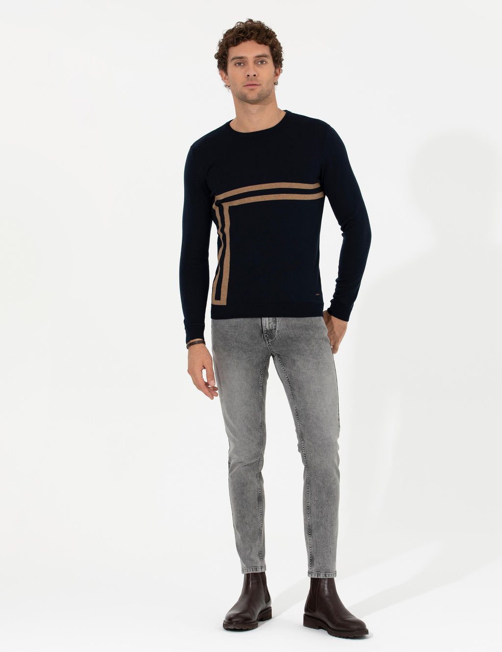 Синие джинсовые брюки зауженного кроя Real - Cacharel фото 3