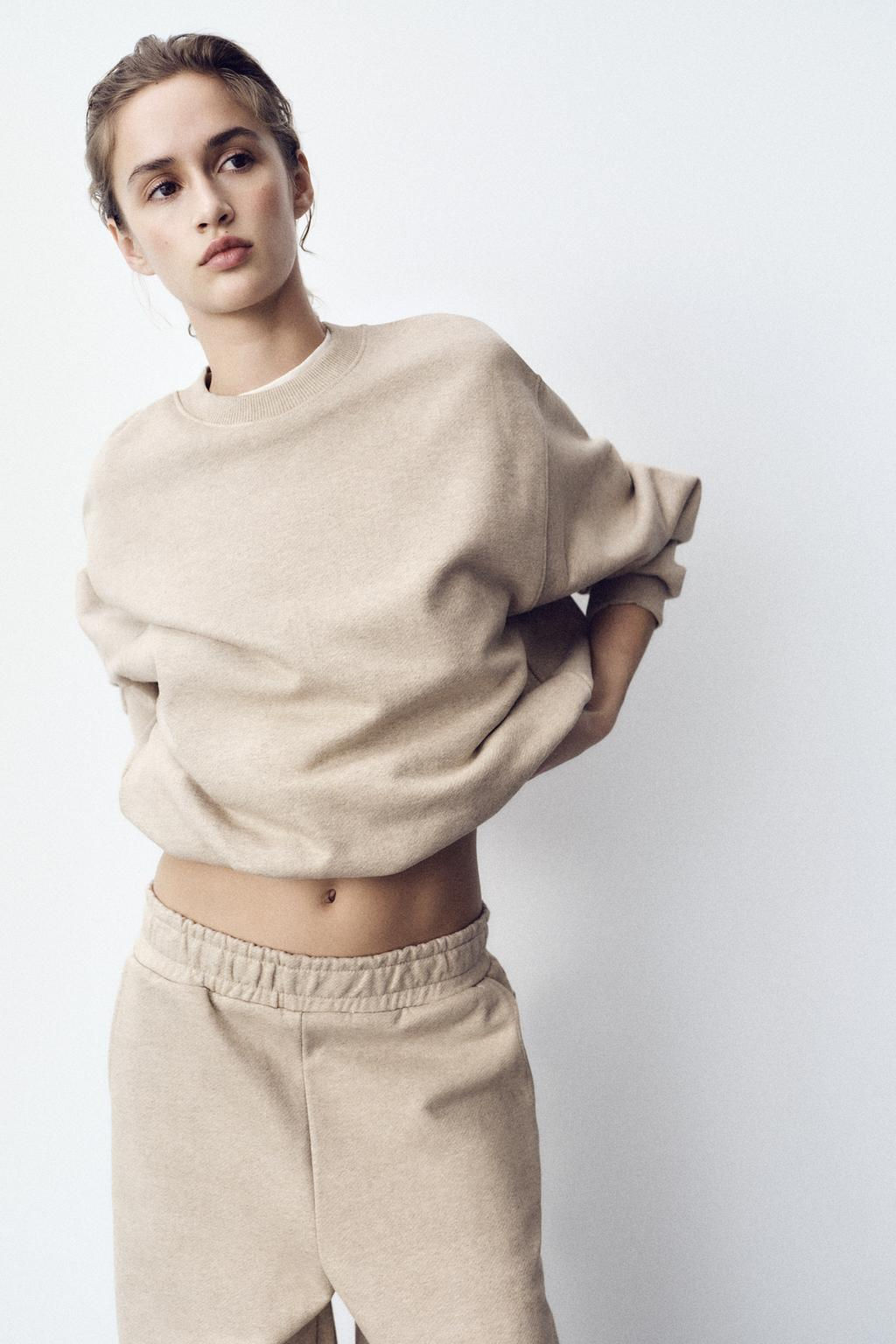 BALLOON CROPPED SWEATSHIRT - Zara фото 2