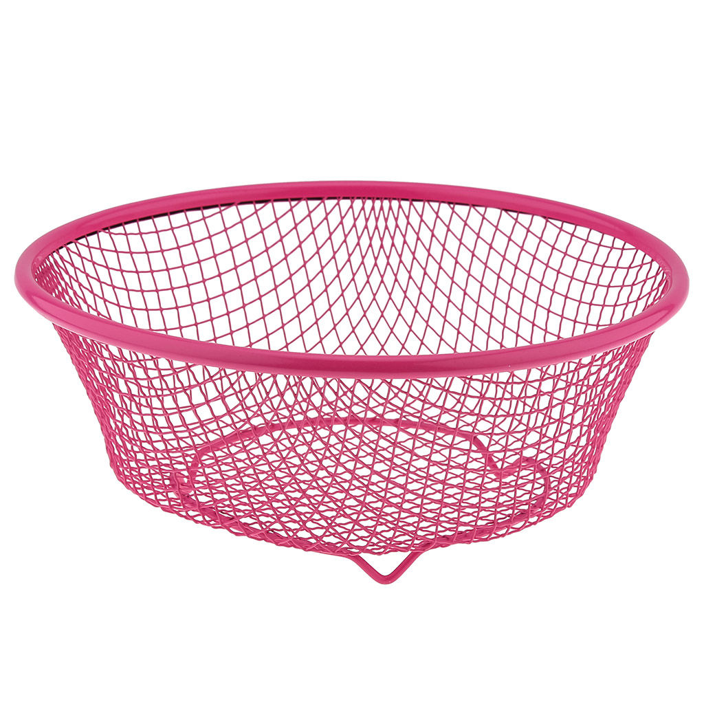 Дуршлаг металлический, окрашенный д20см h8см, на ножках, цвета в ассортименте: мятный; фуксия (Китай)