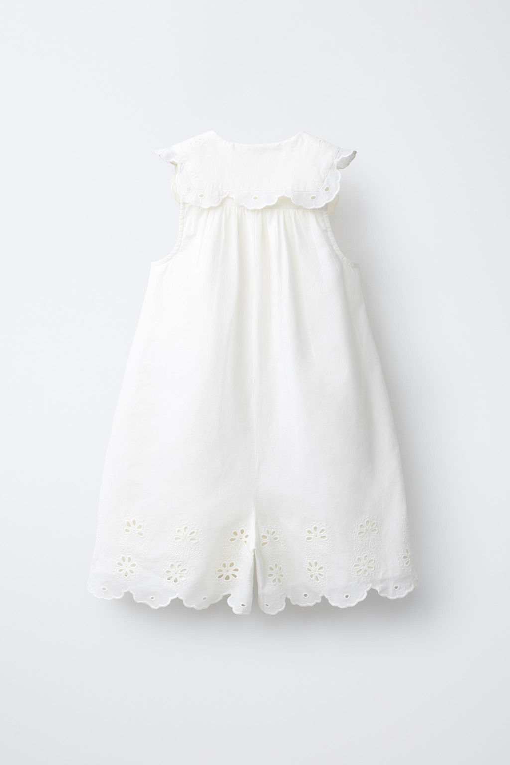 MONO CORTO CUELLO BOBO BORDADOS / Blanco roto