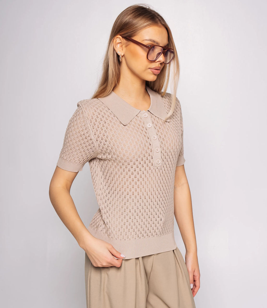 Футболка #КТ812 (8), бежевый