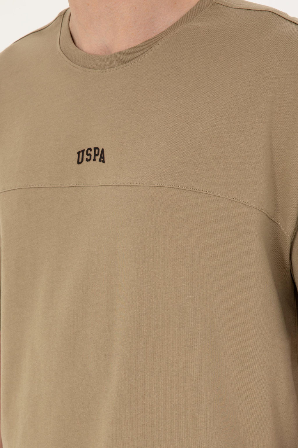 Футболка мужская U.S. Polo Assn цвета хаки хлопок  фото 7