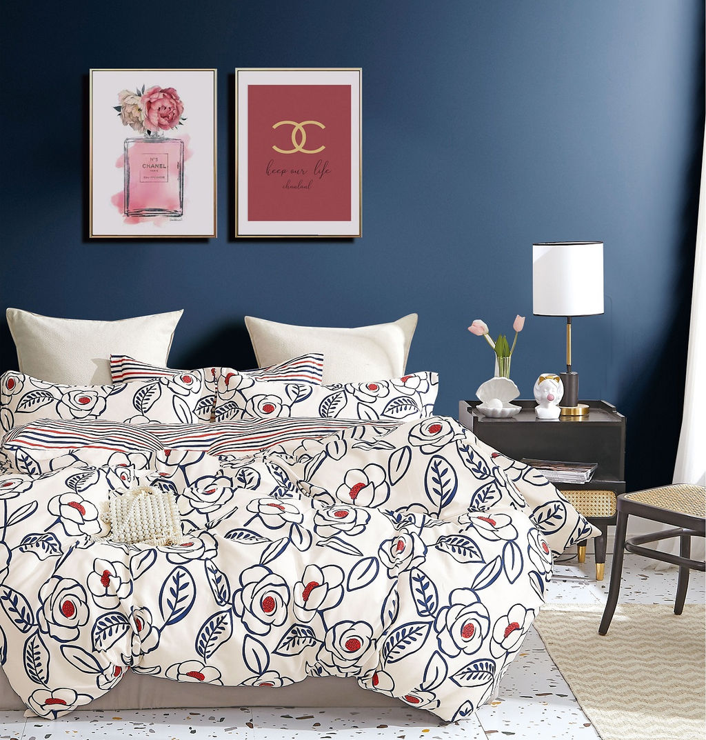 Постельное белье поплин эксклюзив на молнии - Мари 2 сп. (нав.70х70)