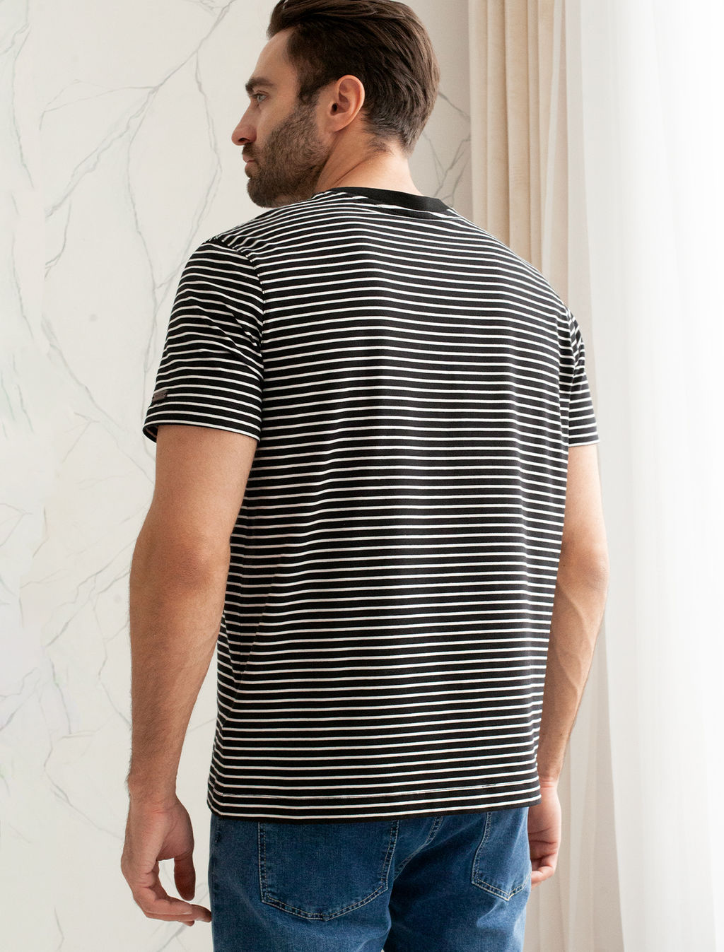 Футболка из премиального хлопка с эластаном - Vilatte фото 4