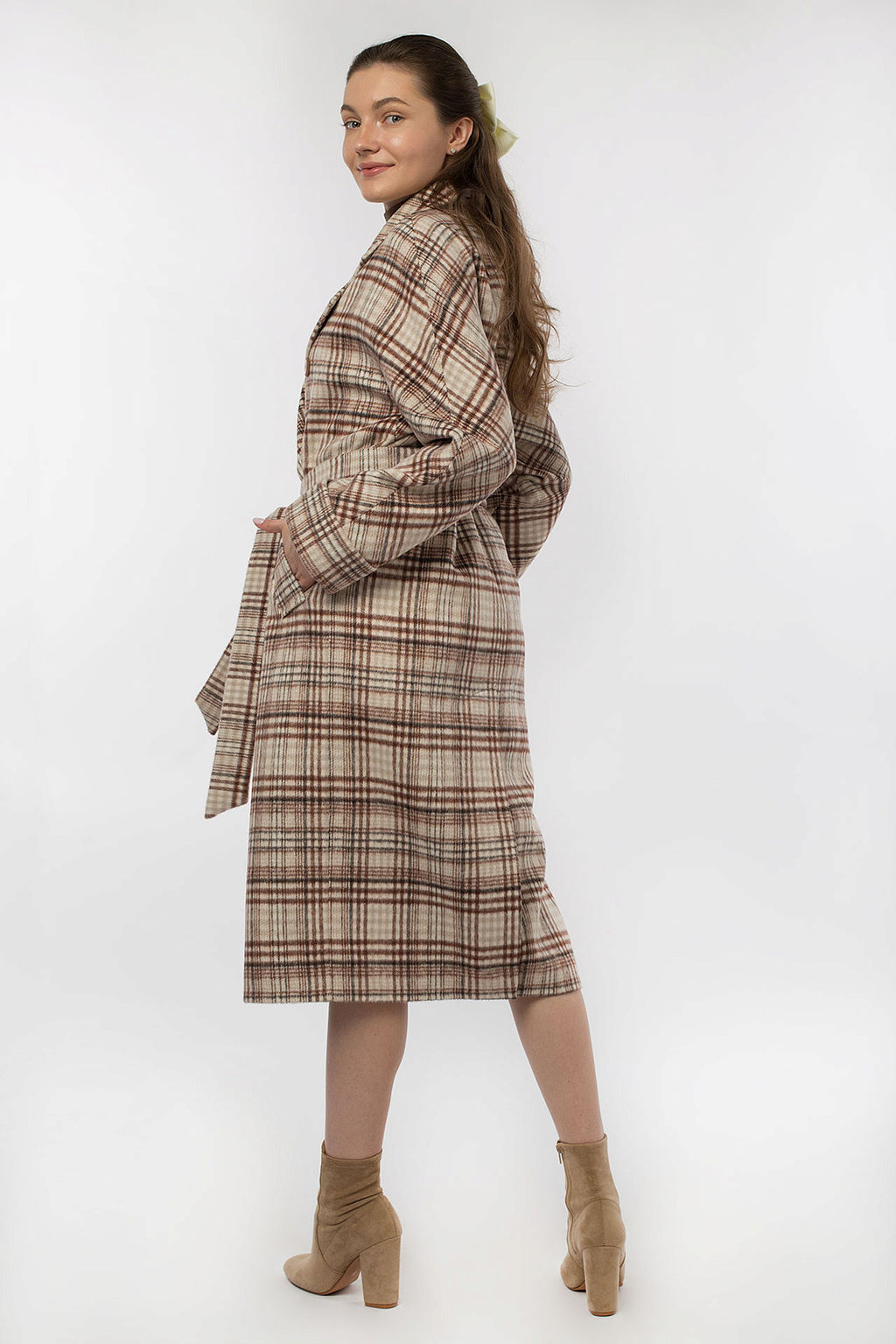 Пальто женское демисезонное (пояс) - El podio фото 4