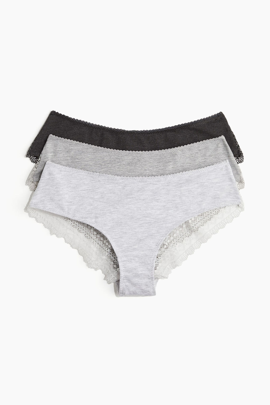 Pack de 3 bragas Hipster de encaje y algodon - H&m фото 6