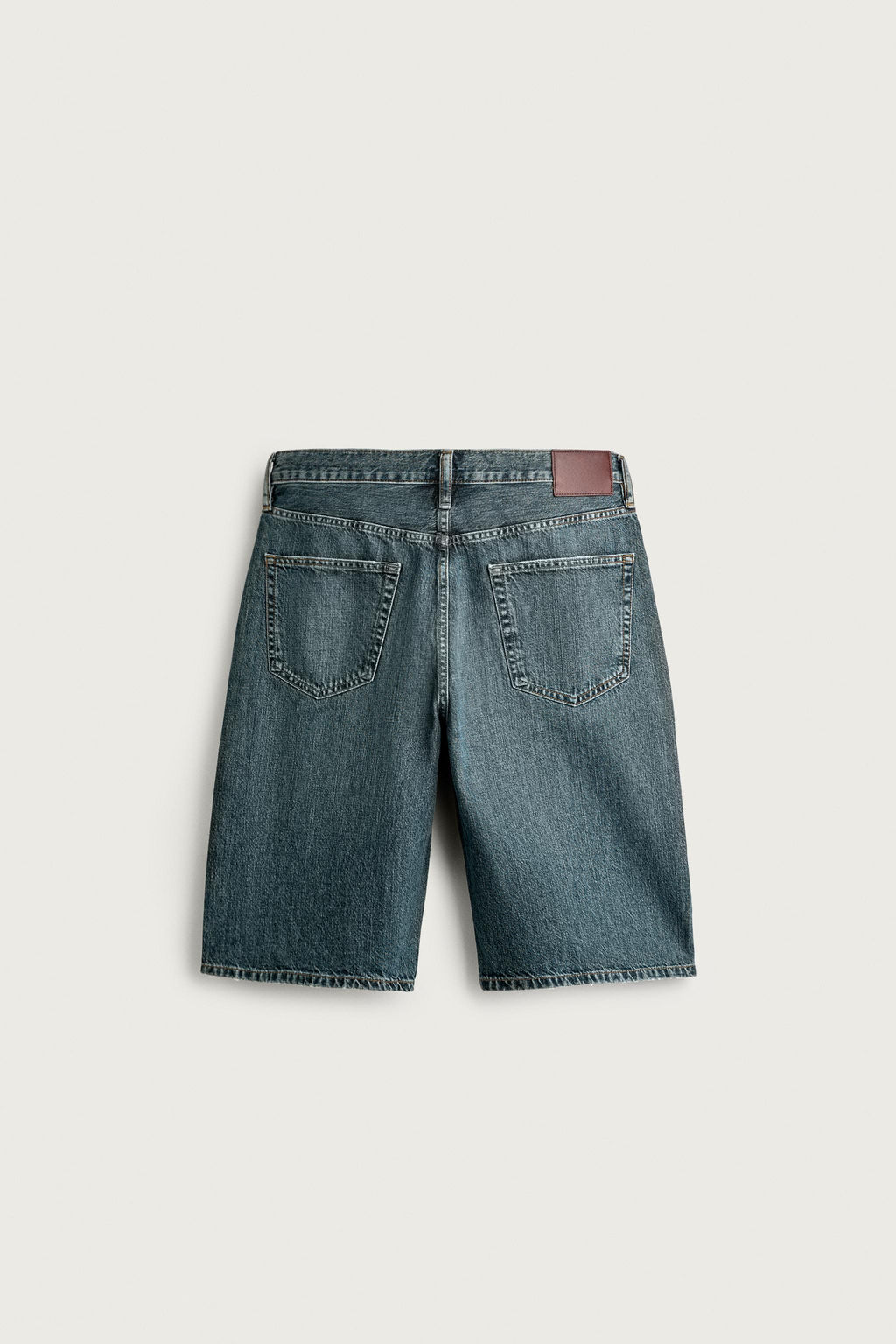 BERMUDA DENIM LOOSE FIT / Azul / Verde - Zara фото 7