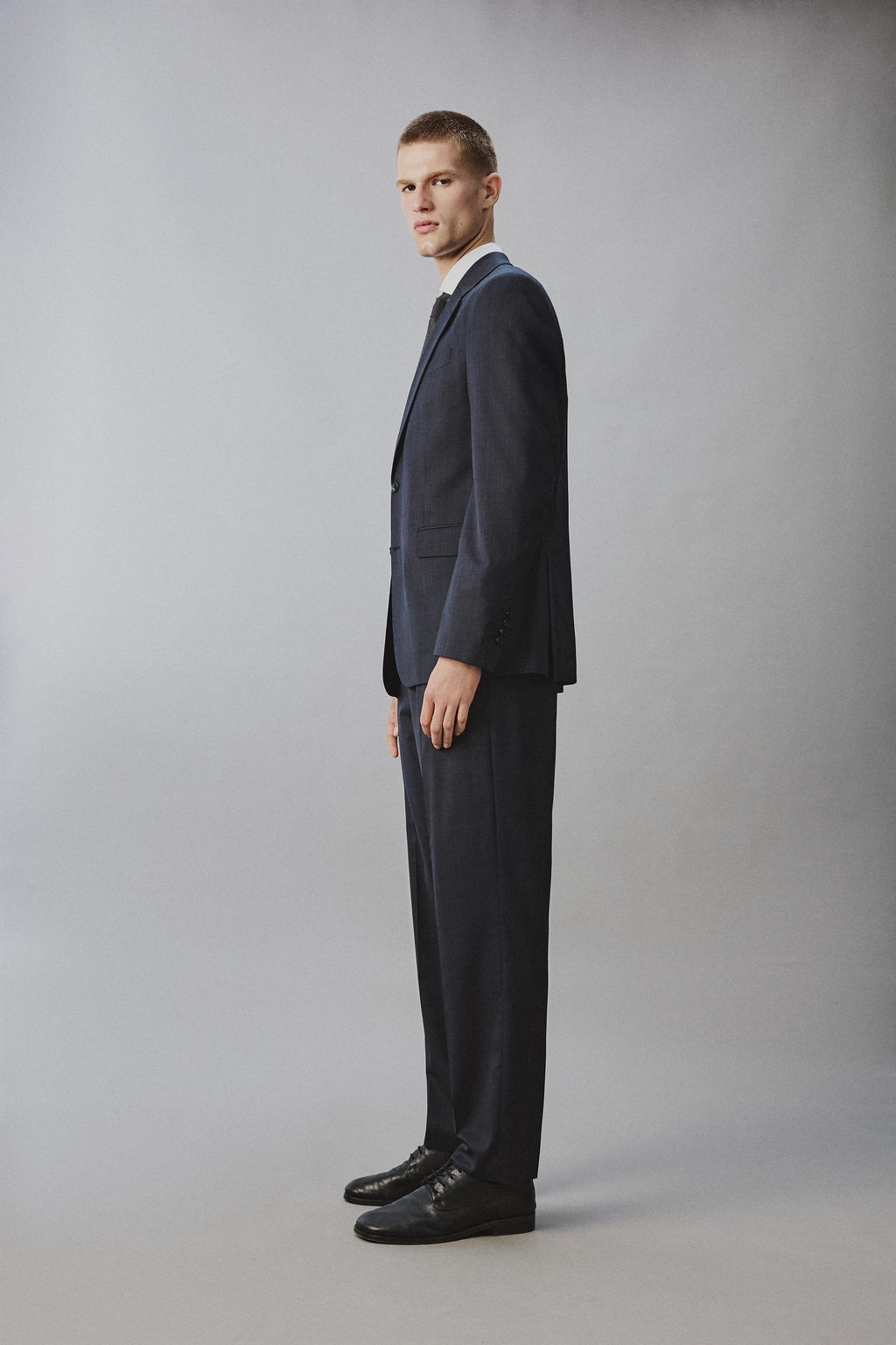BLAZER REGULAR FIT TRAJE CUADROS / Marino oscuro - Zara фото 4