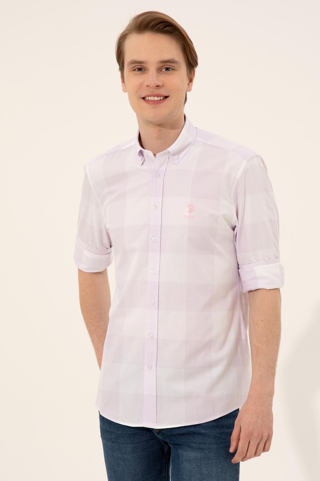 U. S. Polo Assn Мужская рубашка с длинным рукавом Magnolia - U.s. polo assn фото 2