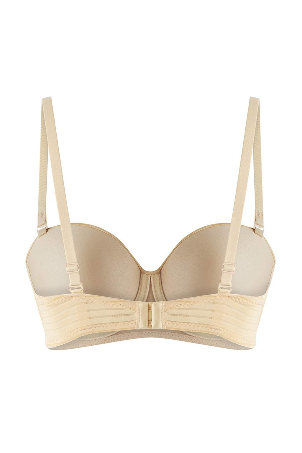 TRENDYOLMILLA Beyaz Micro Cizgili Butun Kap Straplez Orme Sutyen THMSS25SU00037  фото 15