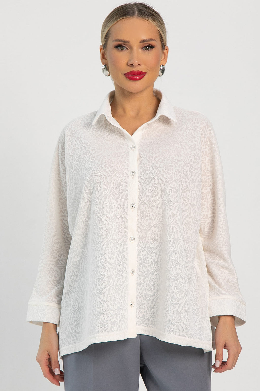 Рубашка кружевная Маринара (белая) Б14252-10М - Lt collection фото 7