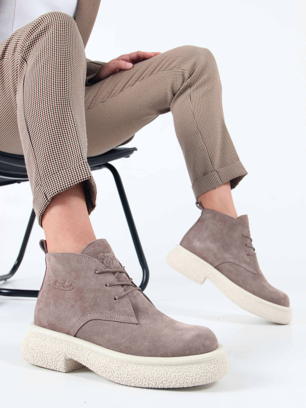 Ботинки EDART 308.агата w. капучино замш/байка - Ed'art фото 2