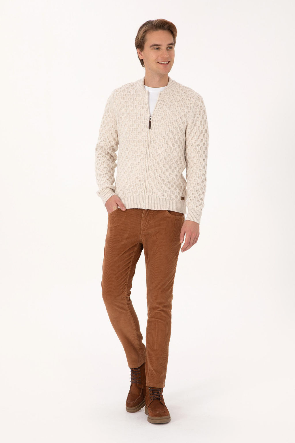 Erkek Krem Triko H_rka - U.s. polo assn фото 4