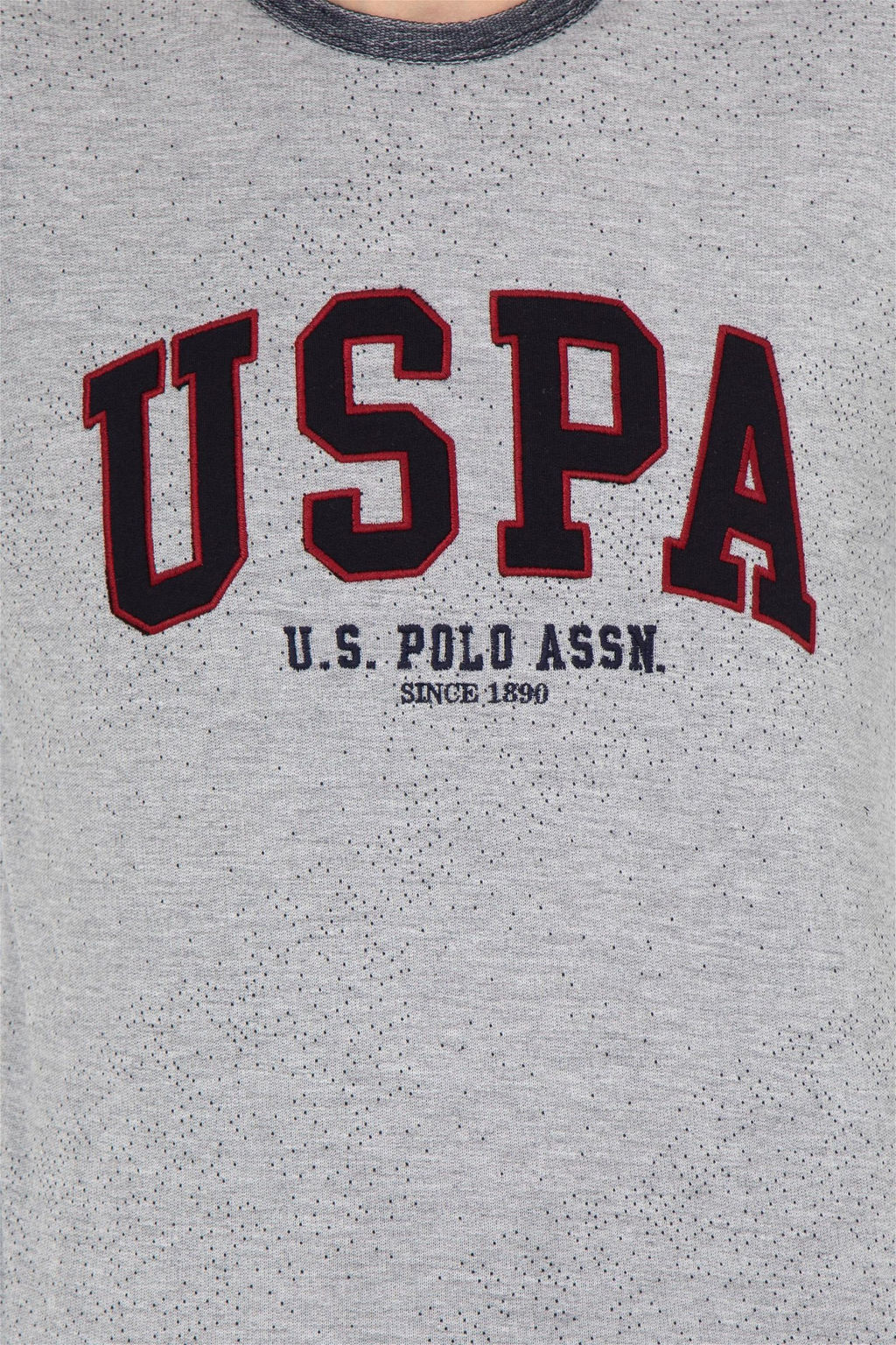 Erkek Gri Melanj Pijama Tak_m_ Sepette S_rpriz _ndirim - U.s. polo assn фото 4