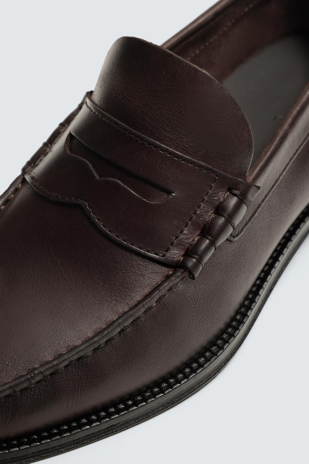 LEATHER PENNY LOAFERS - Zara фото 6