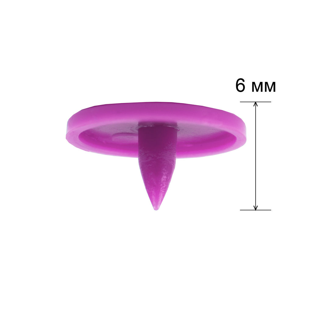 Кнопка Micron POM-10 Кнопки пластиковые пластик d 10 мм 15 шт. № 012 сиреневый