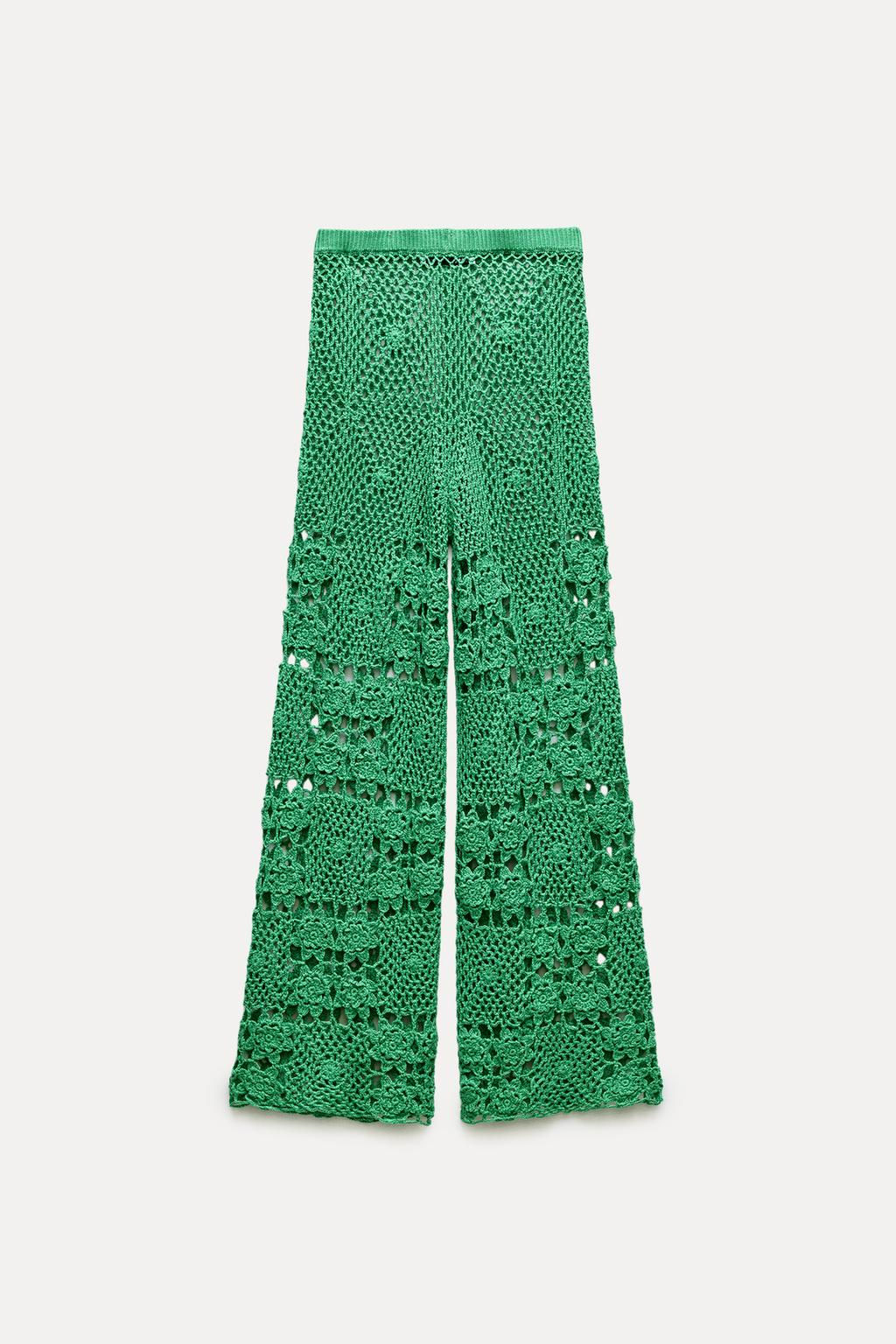 CROCHET KNIT TROUSERS - Zara фото 8