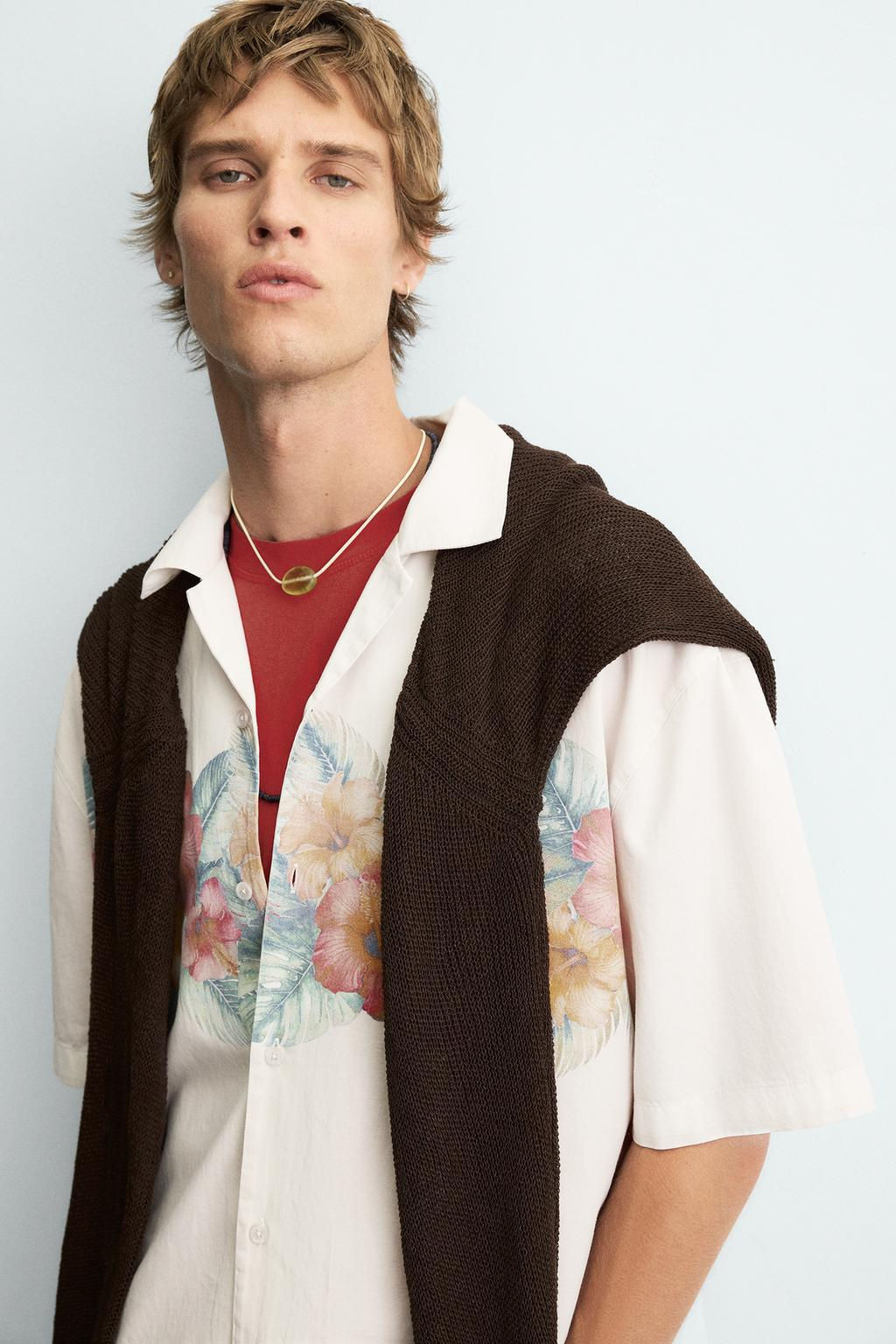 FLORAL PRINT SHIRT - Zara фото 5