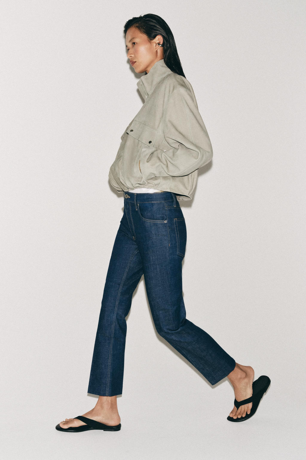 JEANS ZW COLLECTION BOOTCUT TIRO MEDIO / Azul medio - Zara фото 5