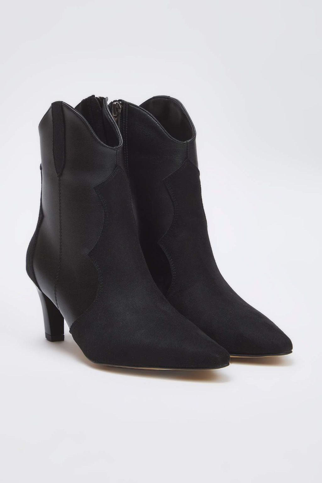 Siyah Suet Deri Detayl? Topuklu Kad?n Bilekte Bot
TAKAW26BO00048 - Trendyolmilla фото 8