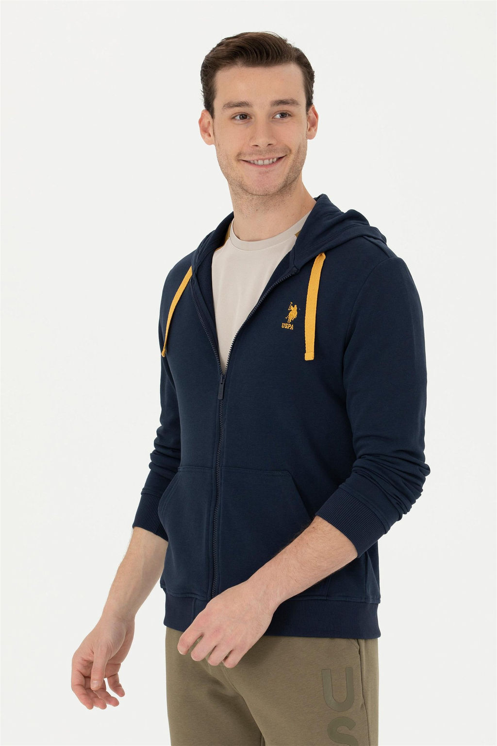 Мужской темно-синий вязаный кардиган - U.s. polo assn фото 10