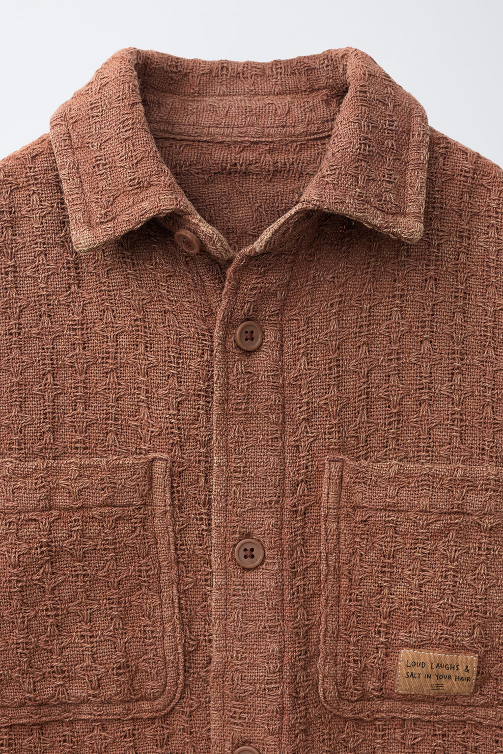 SOBRECAMISA ESTRUCTURA BOLSILLOS / Terracota - Zara фото 3