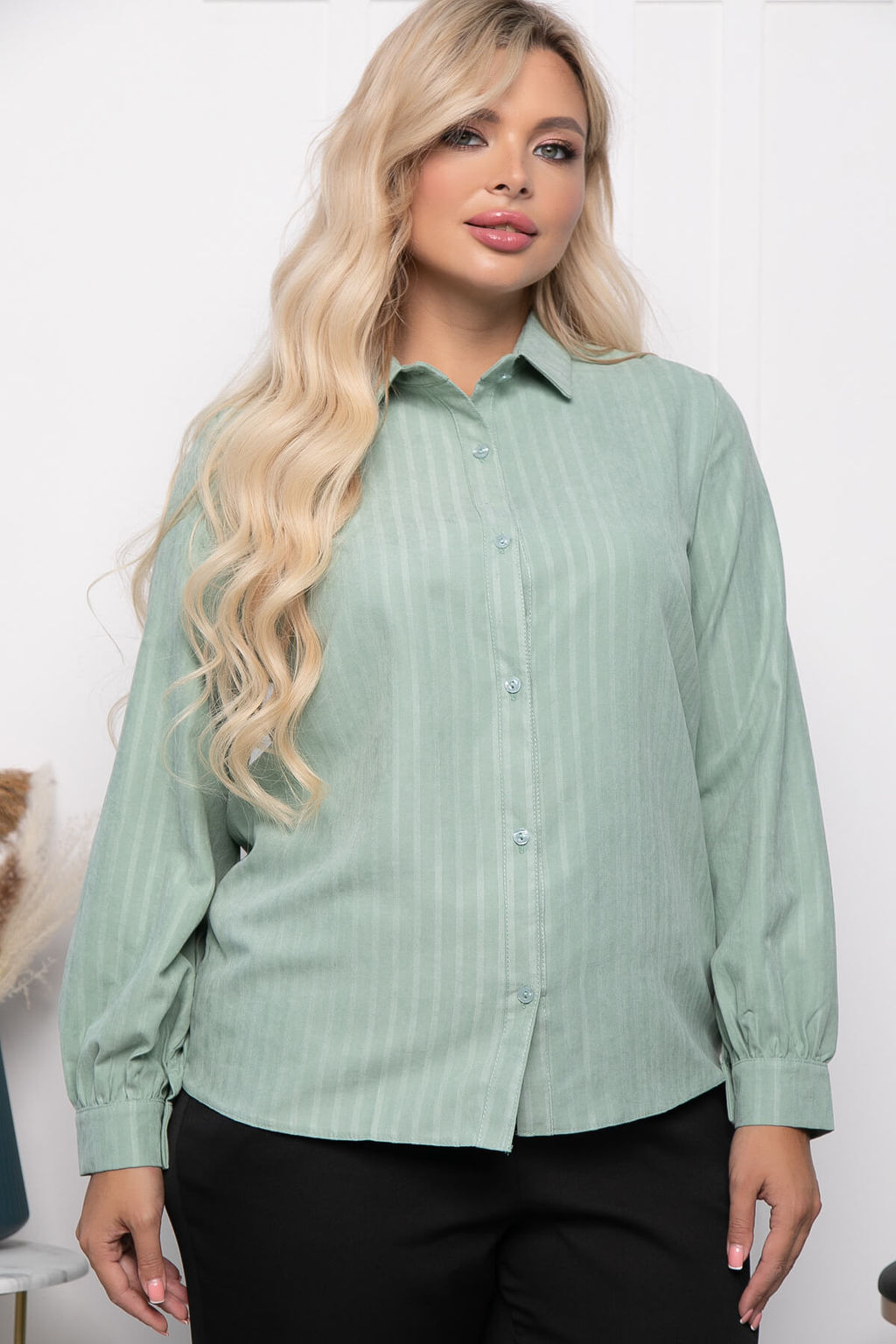 Рубашка Арета (фисташка) Б7359 - Lt collection фото 6