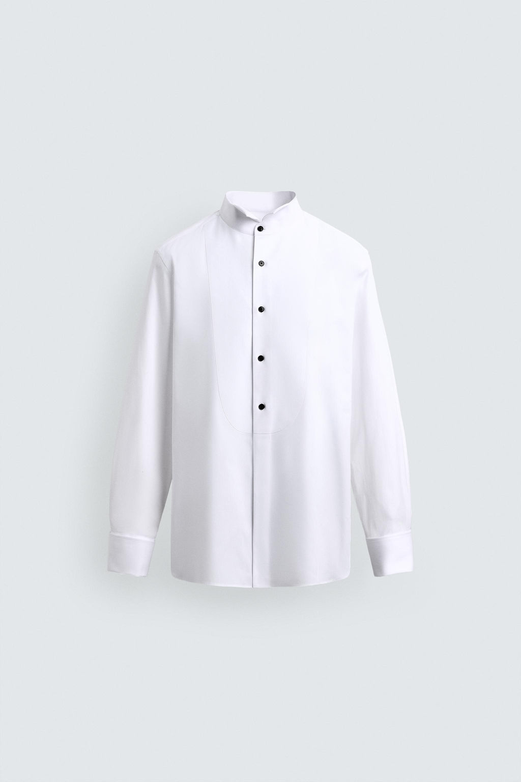 CAMISA SMOKING PU?O GEMELO / Blanco - Zara фото 7
