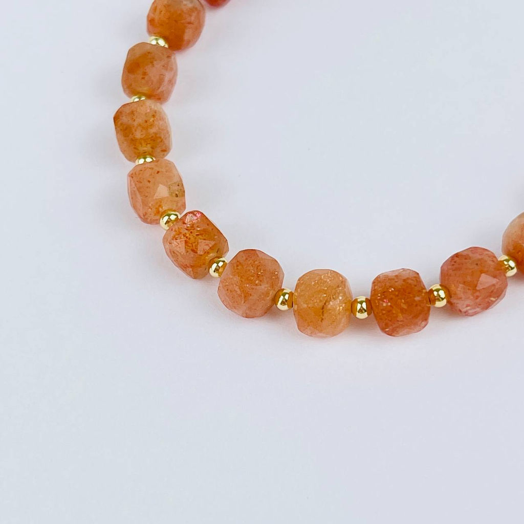 Браслет регулируемый из Солнечного камня - Радуга самоцветов фото 3