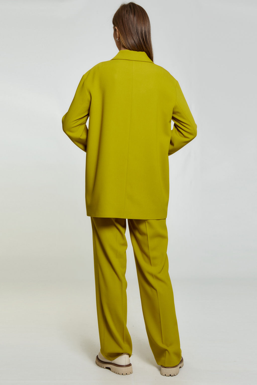Жакет свободного силуэта в горчичном цвете - Serginnetti фото 4