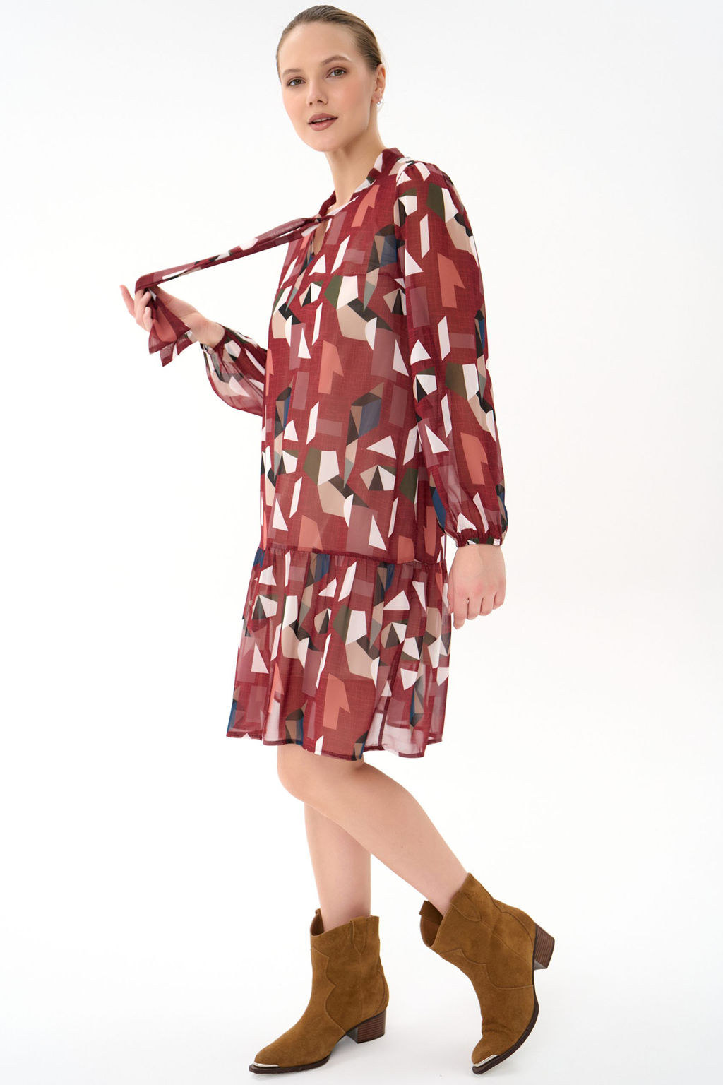 Платье Нежный акцент  2 (красный)