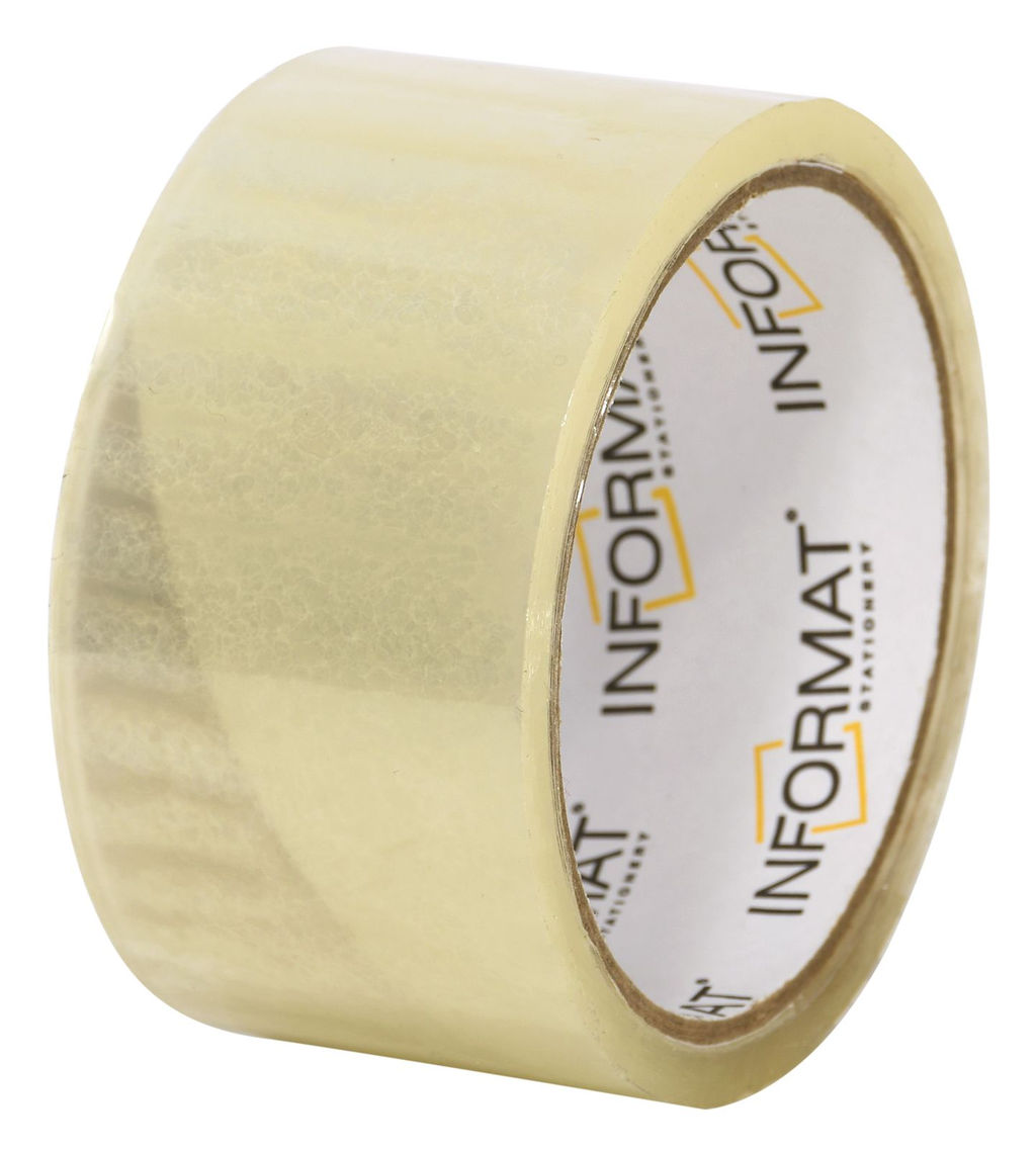 Цена за 2 шт. Клейкая лента упаковочная INFORMAT 48 мм х 36 м, 40 мкм, прозрачная