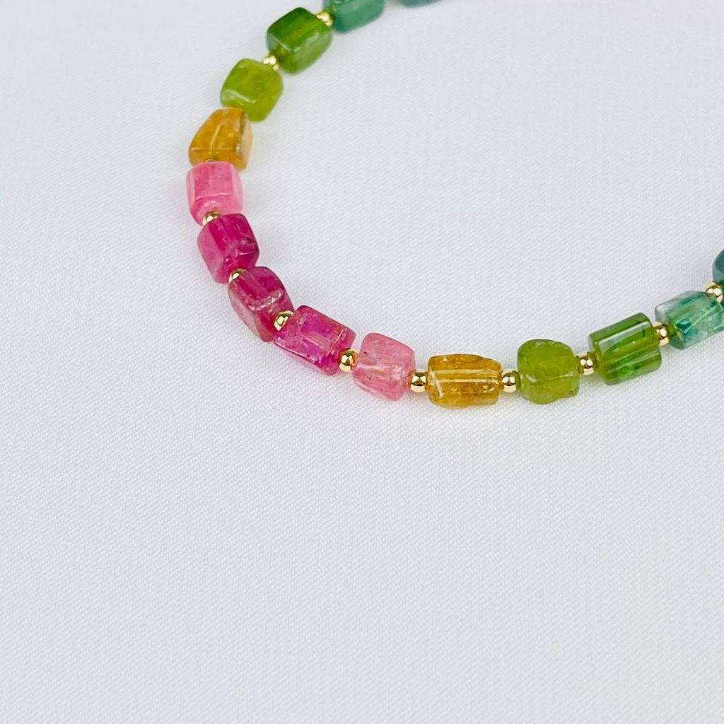 Браслет из Турмалина микс 17 см + - Радуга самоцветов фото 3
