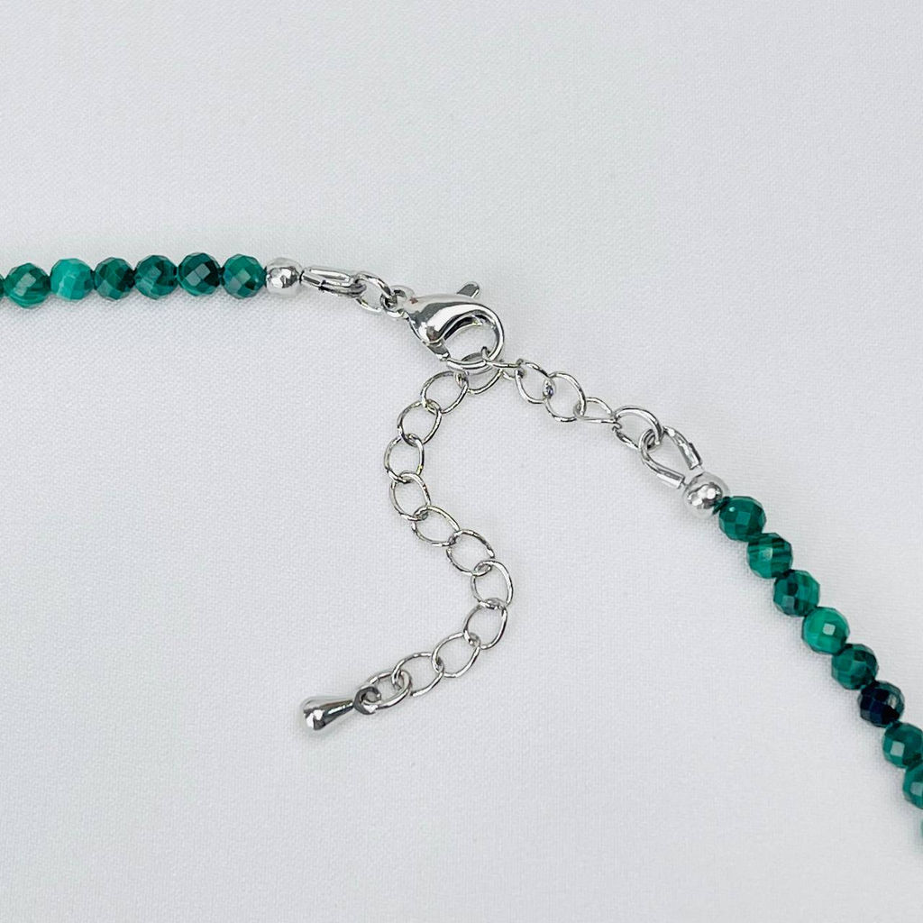 Колье из Малахита, Жемчуга и Шпинели 40 см +