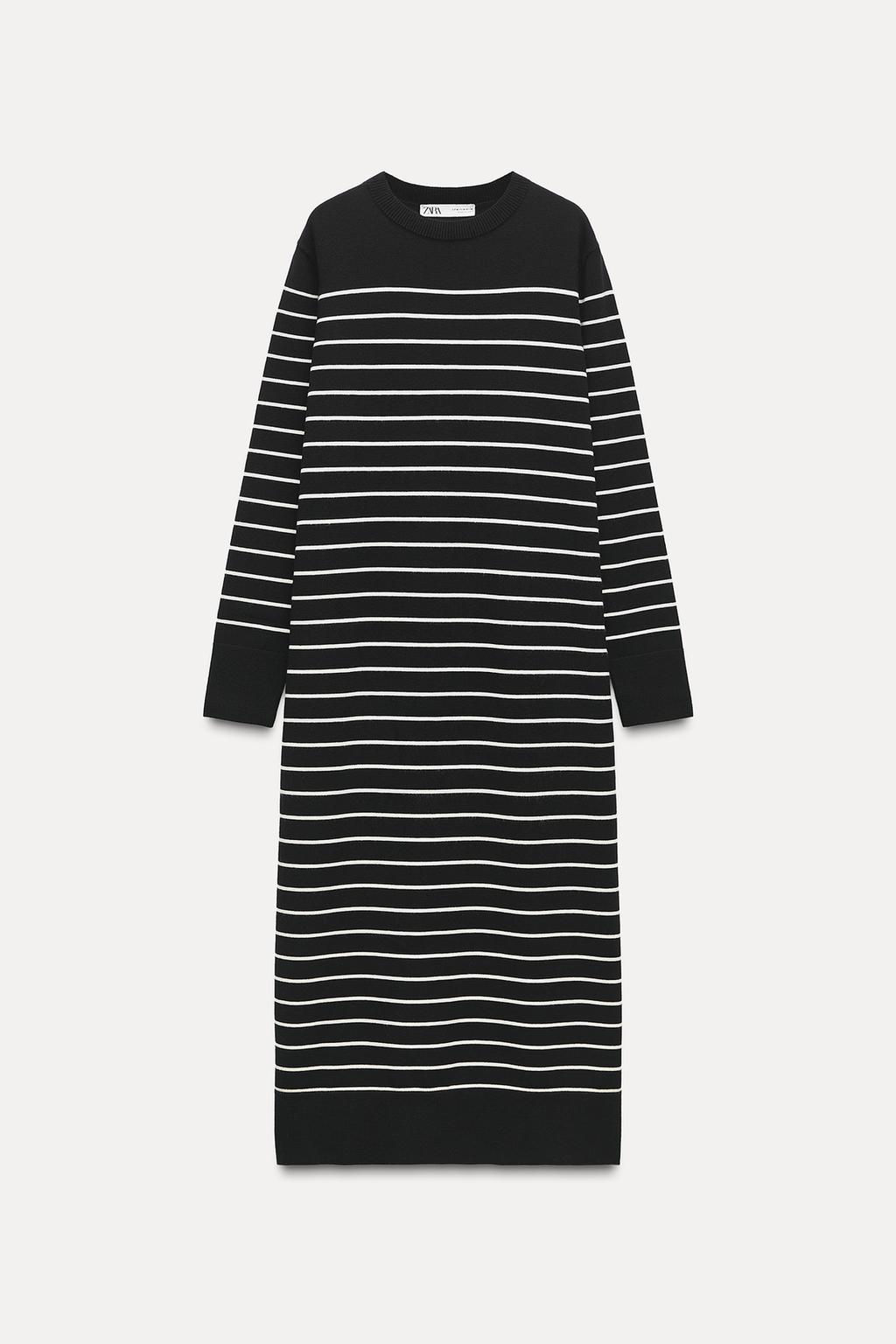 STRIPED LONG KNIT DRESS - Zara фото 2