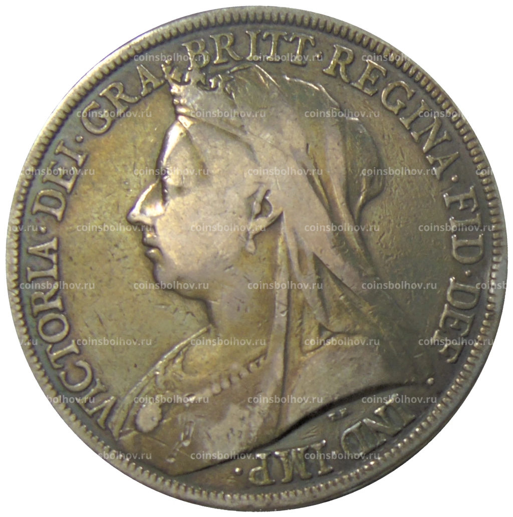 Монета 1 крона 1893 года Великобритания