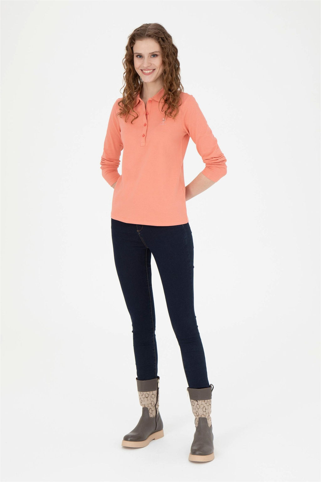 Женский базовый свитшот Salmon - U.s. polo assn фото 4
