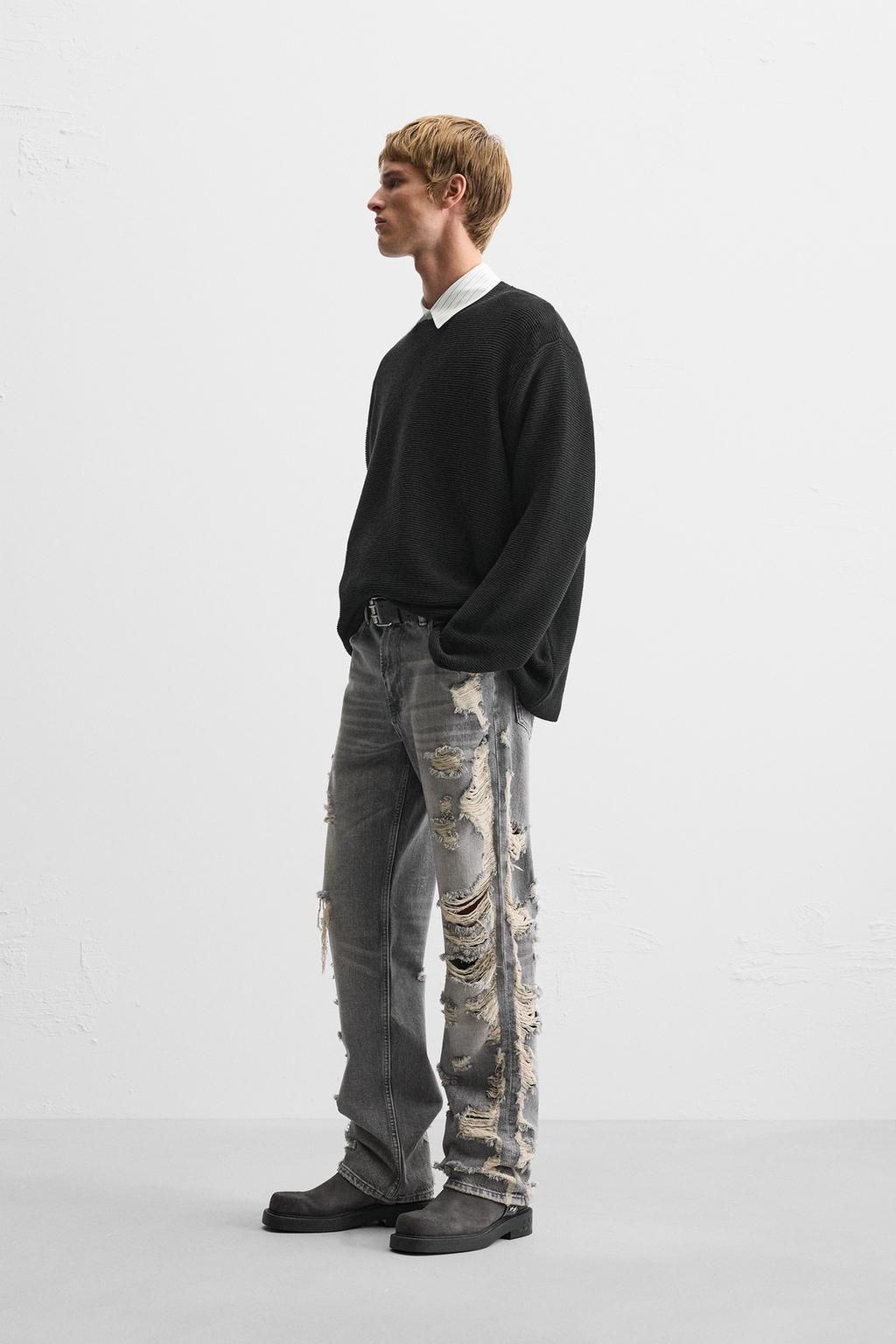 TEXTURED COTTON BLEND SWEATER - Zara фото 4
