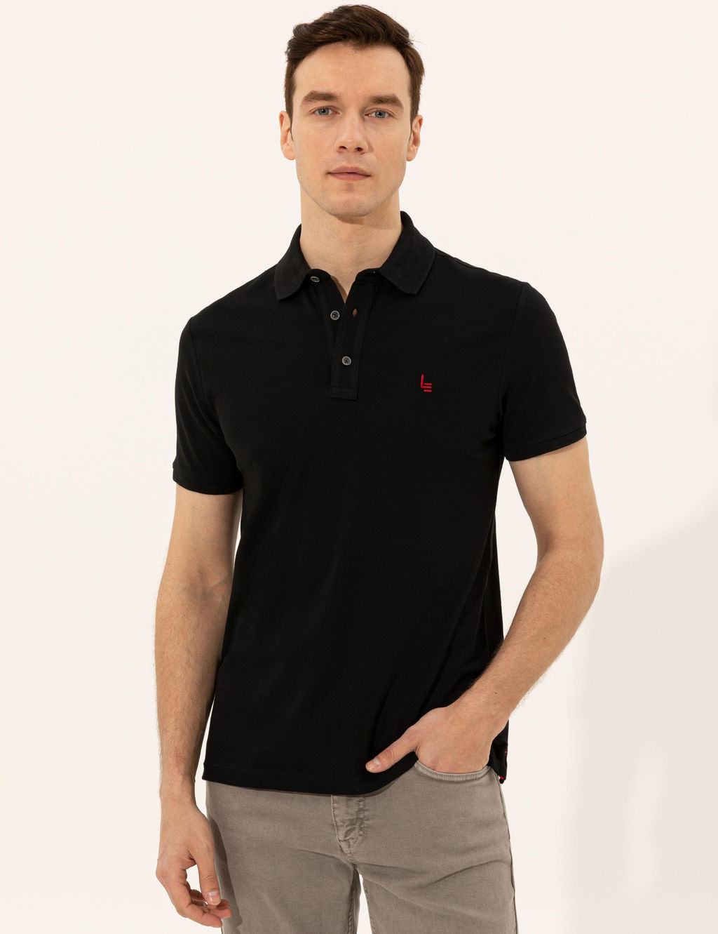 Черная облегающая базовая футболка